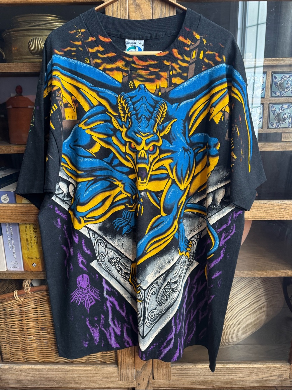 Rare Vtg Liquid Blue Gargoyle Aop Men’s TShirt